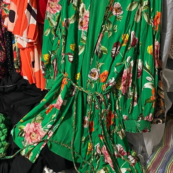 Alice + Olivia Green and Red Dress - Picture 2 of 7